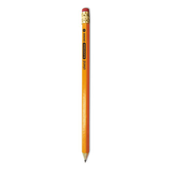 Universal Deluxe Blackstonian Pencil, F (#2.5), Black Lead, Yellow Barrel, Dozen