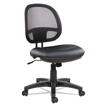 Alera Alera Interval Series Swivel/Tilt Mesh Chair, Supports Up to 275 lb, 18.3&quot; to 23.42&quot; Seat Height, Black