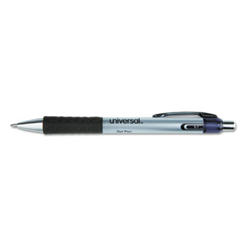 Universal Comfort Grip Deluxe Retractable Gel Ink Roller Ball Pen, 0.7 mm, Black Ink,36/ST