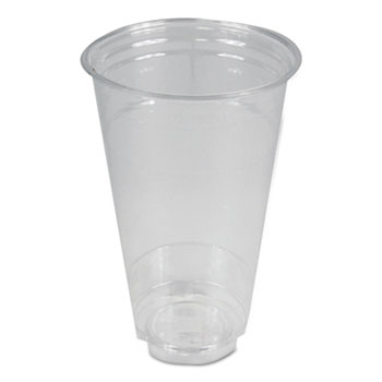 Boardwalk Clear Plastic Cold Cups, 24 oz, PET, 12 Cups/Sleeve, 50 Sleeves/Carton