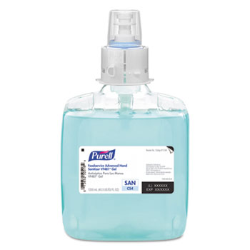 PURELL Foodservice Advanced Hand Sanitizer VF481 Gel, 1200 mL, For CS4 Dispensers, 2/CT