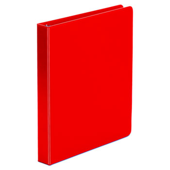 Universal Economy Non-View Round Ring Binder, 3 Rings, 1&quot; Capacity, 11 x 8.5, Red