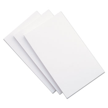 Universal Unruled Index Cards, 5 x 8, White, 100/Pack