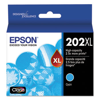 Epson&#174; T202XL220S (202XL) Claria Ink, 470 Page-Yield, Cyan