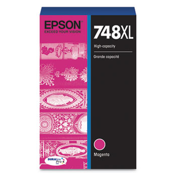 Epson&#174; T748XL320 (748XL) DURABrite Pro High-Yield Ink, 4000 Page-Yield, Magenta