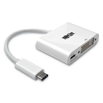Tripp Lite USB 3.0 Superspeed Cable, USB-C/DVI-I, 3&quot;, White