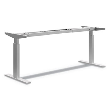 HON Coordinate Height-Adjustable Base, 72&quot; h x 24&quot; d x 25.5&quot; to 45.25&quot; h, Nickel