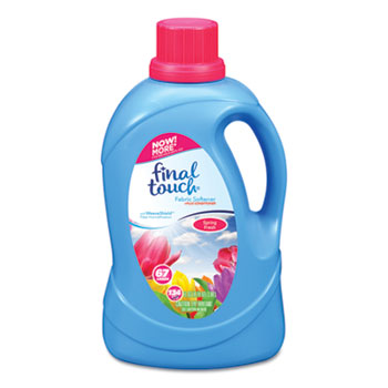 Final Touch Scented Fabric Softener, Spring Fresh, 134 oz Bottle, 4/Carton