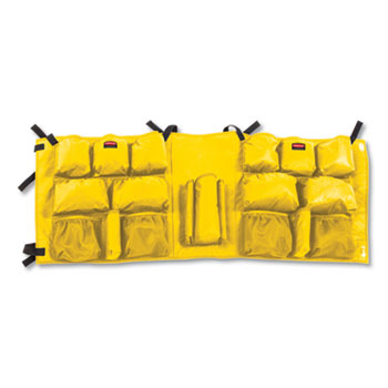 Rubbermaid Commercial Slim Jim Caddy Bag, 19 Compartments, 10 1/4&quot; x 19&quot;, Yellow