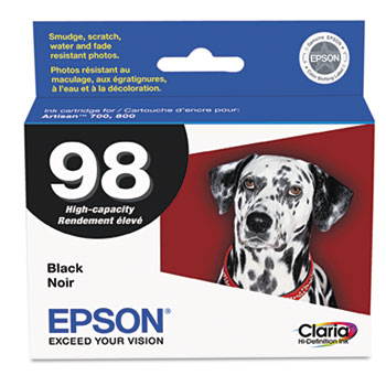 Epson&#174; T098120 (98) Claria High-Yield Ink, Black