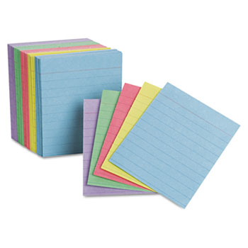Oxford Ruled Mini Index Cards, 3 x 2 1/2, Assorted, 200/Pack