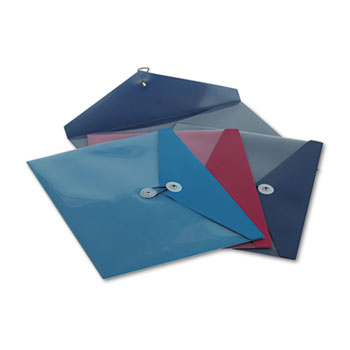 Pendaflex&#174; ViewFront Poly Booklet Envelope, Side Opening, 11 x 9 1/2, 3 Colors, 4/Pack