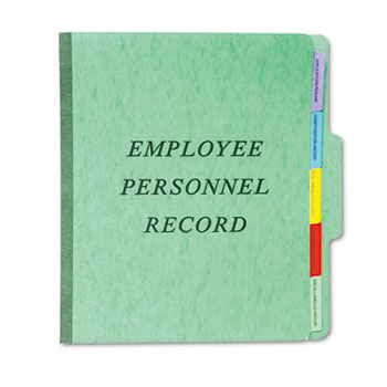 Pendaflex&#174; Personnel Folders, 1/3 Cut Top Tab, Letter, Green