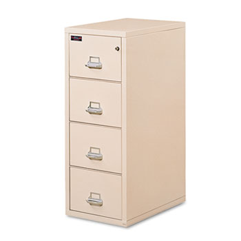 FireKing&#174; Four-Drawer Vertical File, 21-5/8 x 32-1/16, UL 350&#176; for Fire, Legal, Parchment