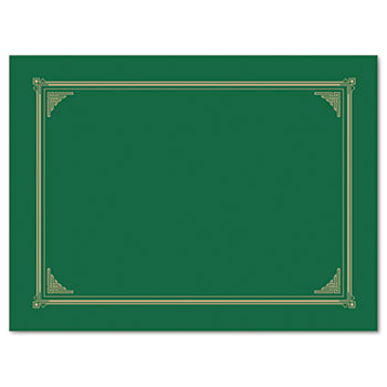 Geographics Certificate/Document Cover, 12 1/2 x 9 3/4, Green, 6/Pack