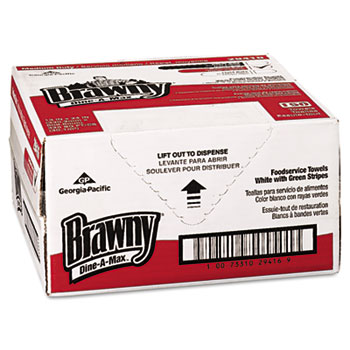 Brawny Dine-A-Max All Purpose Food Prep and Bar Towel, 1/4-Fold, 150/Carton
