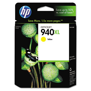 HP 940XL Ink Cartridge, Yellow (C4909AN)