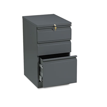 HON&#174; Efficiencies Mobile Pedestal File w/One File/Two Box Drawers, 19-7/8d, Charcoal