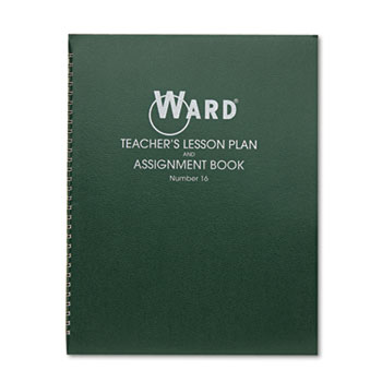 Ward Lesson Plan Book, Wirebound, 6 Class Periods/Day, 11 x 8-1/2, 100 Pages, Green