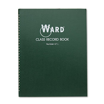 Ward Class Record Book, 38 Students, 6-7 Week Grading, 11 x 8-1/2, Green