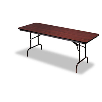 Iceberg Premium Wood Laminate Folding Table, Rectangular, 60w x 30d x 29h, Mahogany