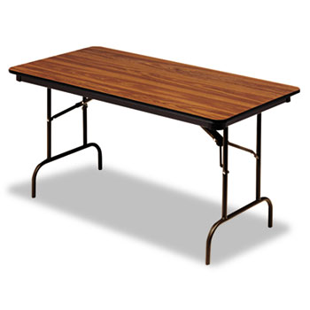 Iceberg Premium Wood Laminate Folding Table, Rectangular, 72w x 30d x 29h, Oak
