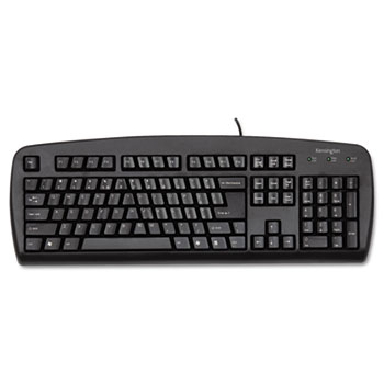 Kensington Comfort Type USB Keyboard, 104 Keys, Black