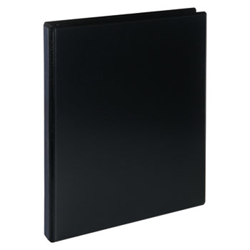 Universal Deluxe Round Ring View Binder, 3 Rings, 0.5&quot; Capacity, 11 x 8.5, Black