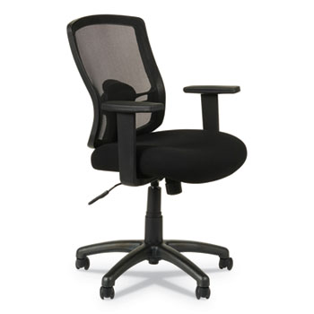 Alera Alera Etros Series Mesh Mid-Back Chair, Supports Up to 275 lb, 18.03&quot; to 21.96&quot; Seat Height, Black