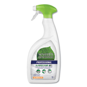 Seventh Generation&#174; Professional Professional All Purpose Cleaner, Free &amp; Clear/Unscented, 32 oz spray, 8/CT