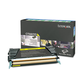 Lexmark™ C734A1YG Toner, Return Program, 6000 Page-Yield, Yellow