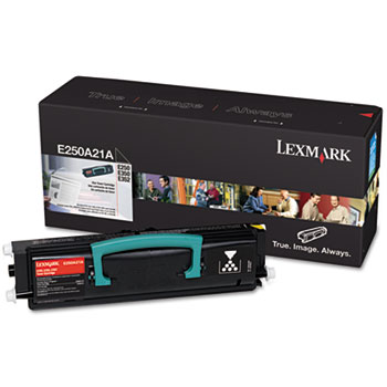Lexmark E250A21A Toner, 3500 Page-Yield, Black