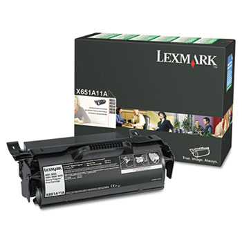 Lexmark™ X651A11A Toner, 7000 Page-Yield, Black
