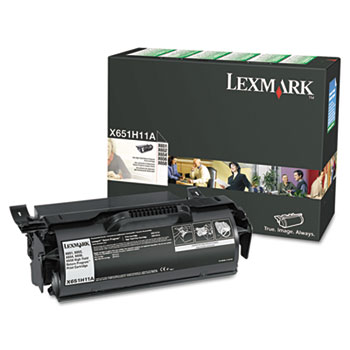 Lexmark™ X651H11A High-Yield Return Program Toner, 25000 Pg-Yld, Black