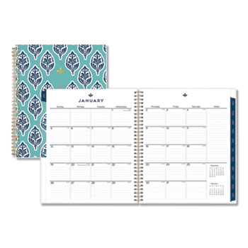 Blue Sky™ Sullana Monthly Planner, 8&quot; x 10&quot;, Teal Cover, 2021