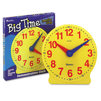 Learning Resources&#174; Big Time Learning Clocks 12-Hour Demonstration Clock for Grades K-4