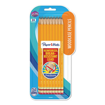 Paper Mate&#174; EverStrong Woodcase Pencil, HB #2, Yellow Barrel, 24/PK