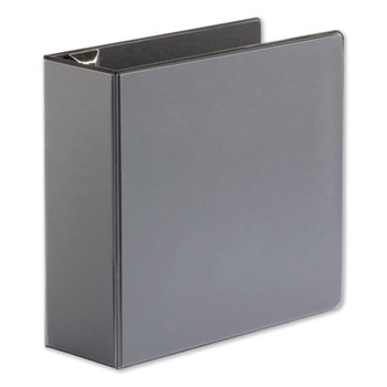 Universal Deluxe Easy-to-Open D-Ring View Binder, 3 Rings, 4&quot; Capacity, 11 x 8.5, Black