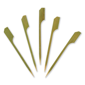 Royal Paper Bamboo Paddle Picks, 3.5&quot; Long, Natural, 100/Pack, 1,000 Packs/Carton