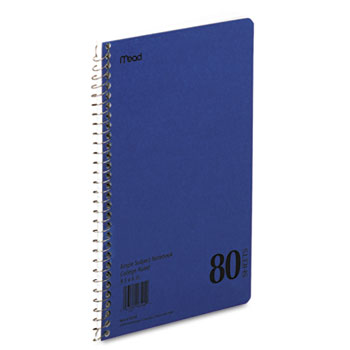 Mead&#174; DuraPress Cover Notebook, College Rule, 6 x 9 1/2, White, 80 Sheets