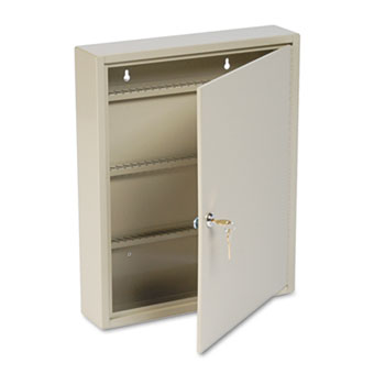 SteelMaster Uni-Tag Key Cabinet, 80-Key, Steel, Sand, 14 x 3 1/8 x 17 1/8