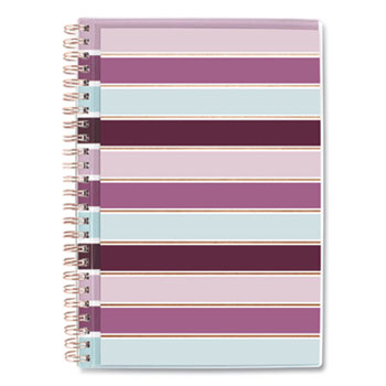AT-A-GLANCE Ribbon Weekly/Monthly Planner, 8.5 x 5.5, Burgundy/Pink/Blue/White Striped, 2021