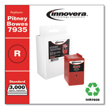 Innovera&#174; Compatible Red Postage Meter Ink, Replacement for 793-5 (7935), 3,000 Page-Yield