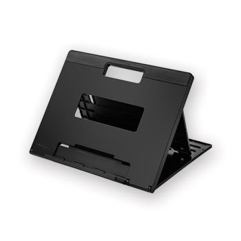Kensington&#174; SmartFit Easy Riser Laptop Cooling Stand, 13 x 9.5 x 0.8 to 7.1, Black