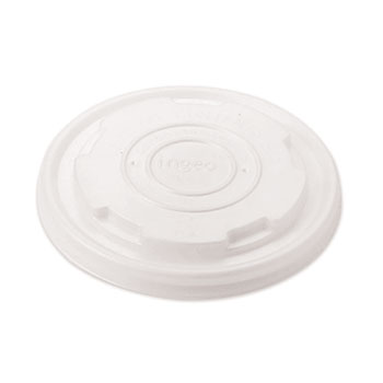 World Centric Paper Bowls Lids, For 8 oz. Bowls, 3.6 in. x 3.6 in. x 0.5 in., White, 1, 000/Carton