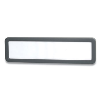 Officemate Verticalmate Plastic Name Plate, 9.25 x 0.88  x 2.63, Gray