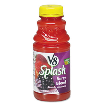 Campbell’s V-8 Splash, Berry Blend, 16oz Bottle, 12/Case