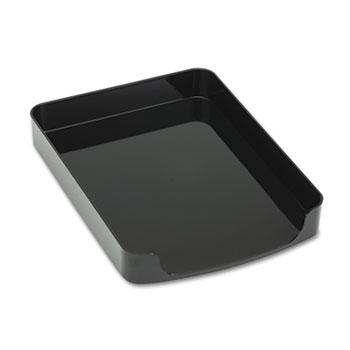 Officemate 2200 Series Front-Loading Desk Tray, Single Tier, Plastic, Letter, Black
