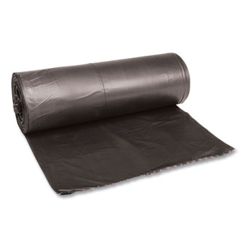 Boardwalk Low-Density Waste Can Liners, 60 gal, 0.65 mil, 38&quot; x 58&quot;, Black, 100/Carton