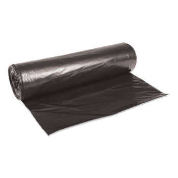 Boardwalk Low-Density Waste Can Liners, 56 gal, 0.6 mil, 43&quot; x 47&quot;, Black, 100/Carton
